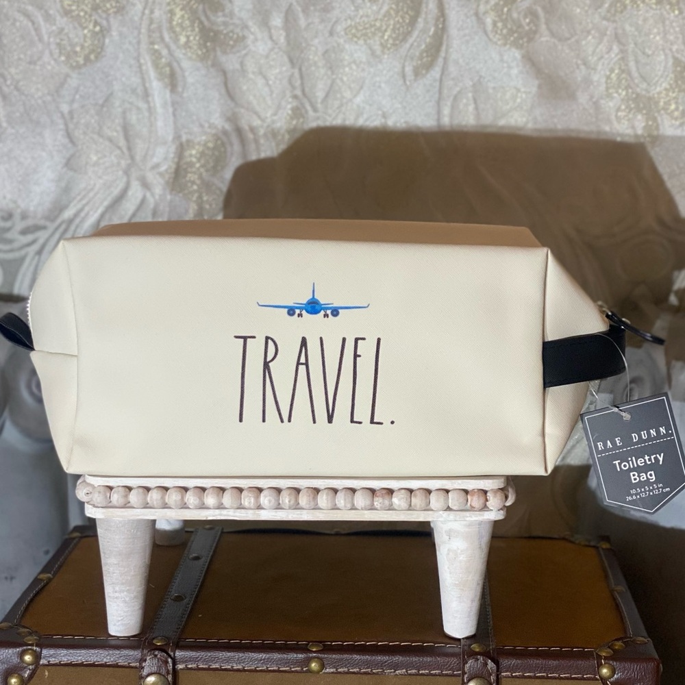 ⚡️Rae Dunn "TRAVEL" Toiletry Bag